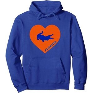 FSU Florida Gators Port & Company Blue Hoodie Love Men’s Size Large Collegiate